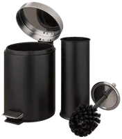 Pedalspand med børste 3L - Sort