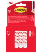 Command™ Aftagelige Klæbestrips 8 stk - Hvid M