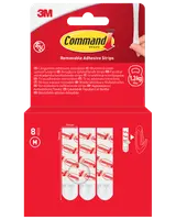 Command™ Avtagbara självhäftande strips, 8 st – vita M