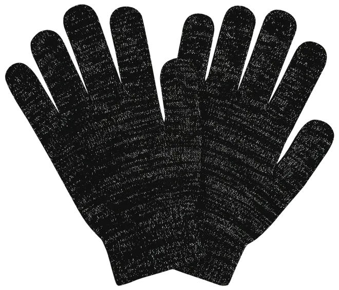 Handsker Lurex sort - One size