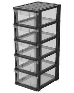 Skuffereol med 5 skuffer og hjul