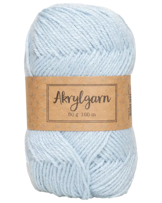 Akrylgarn 50 g - babyblå