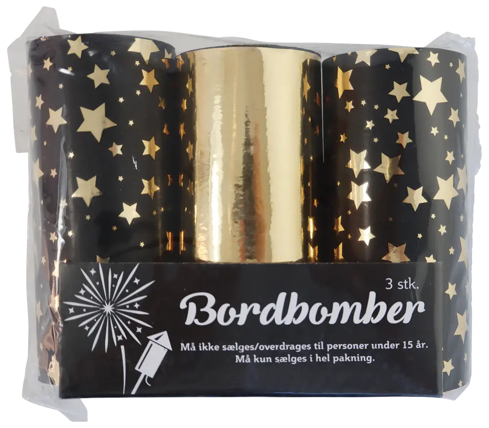 Bordbombe 10 cm - assorterede farver