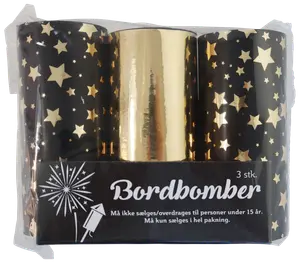 Bordbombe 10 cm - assorterede farver