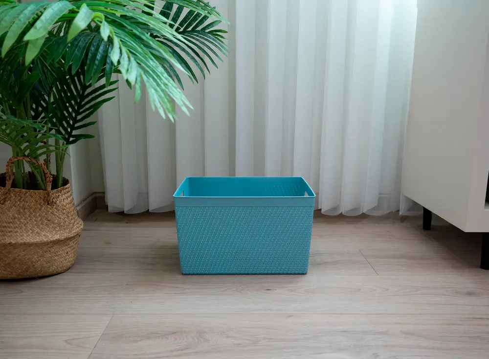 Plastikkurv large - blå