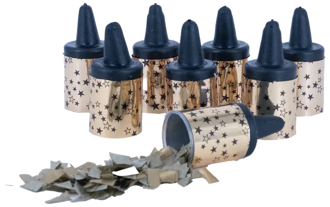 Konfetti pop guld - 8 st