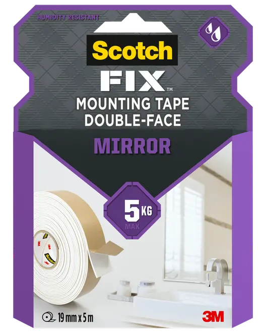 Scotch-FIX™ Dobbeltklæbende Spejl 19 mm x 5 meter