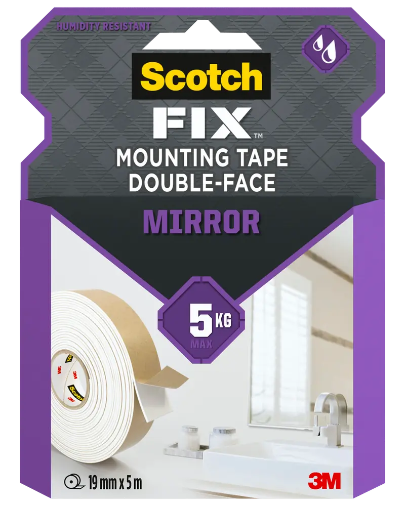 Scotch-FIX™ Dobbeltklæbende Spejl 19 mm x 5 meter