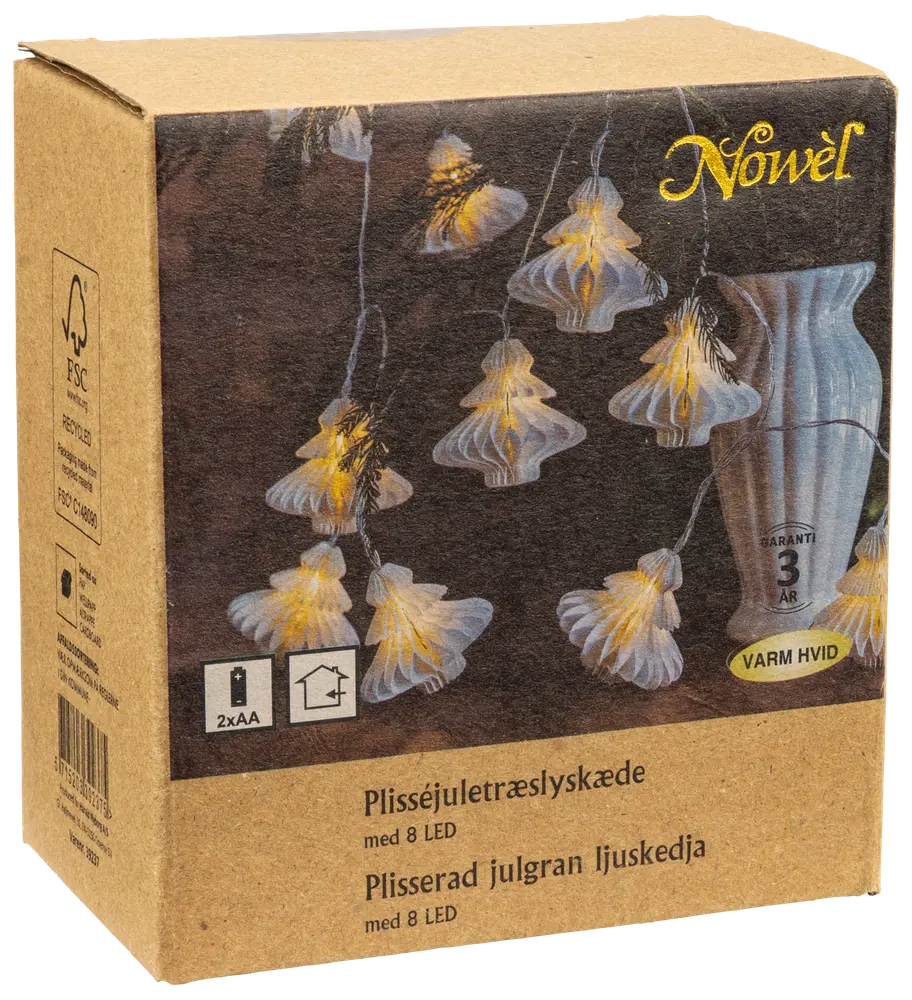 Ljusslinga LED - 8 plisserade julgranar