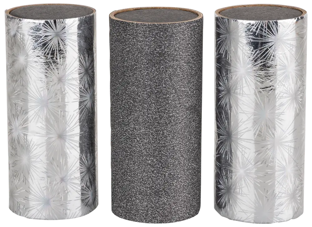 Bordbomber metallisk 10 cm 3-pak assorteret farve