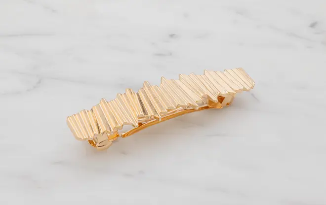 Hårspænde bred - guld