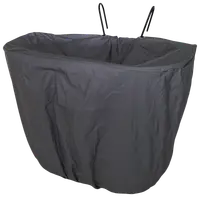 Stor sort stofkurvindsats med forstærkede kanter og to løkker, designet til at passe i en rektangulær kurv for ekstra beskyttelse og nem transport.