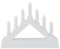 7-armad ljusstake vit led mini