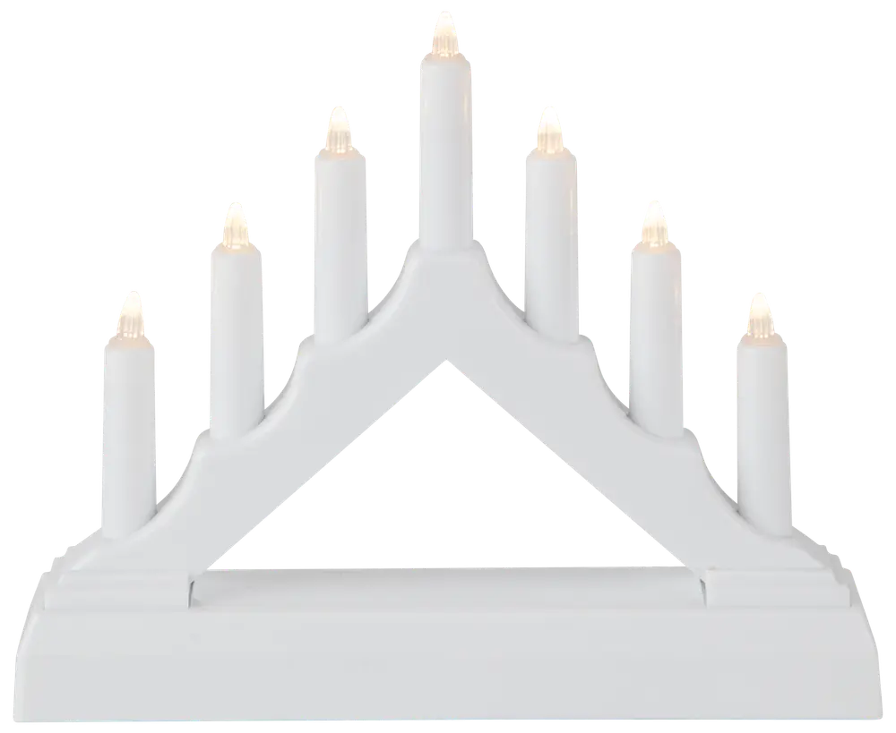7-armad ljusstake vit led mini
