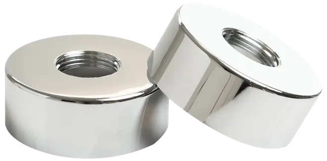 Täckbricka kant 3/4\" krom 2st