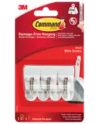 Command™ Trådkroge med Strips - Hvid Små