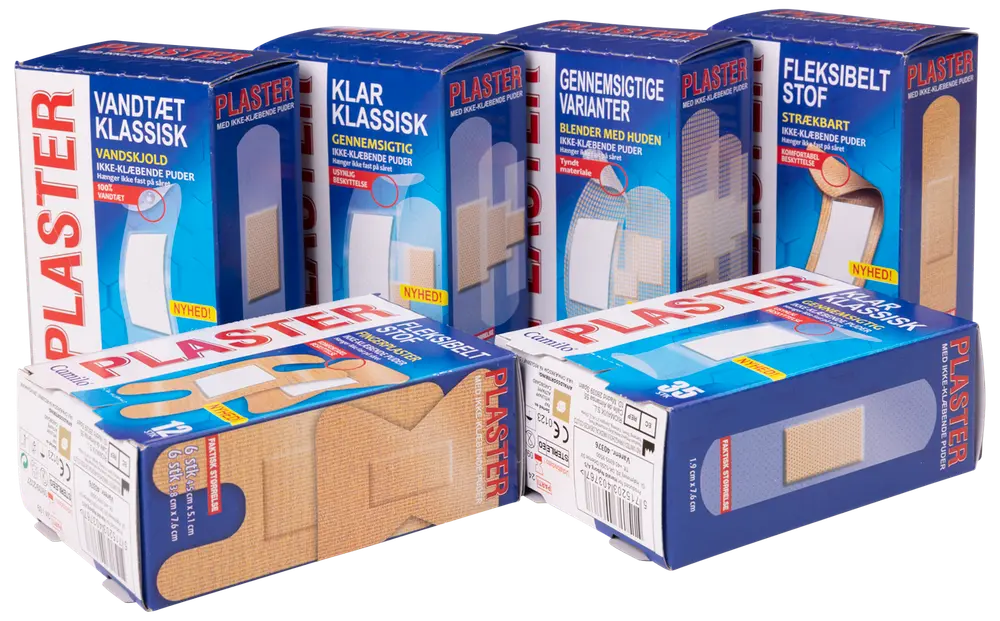 Plåster i olika storlekar