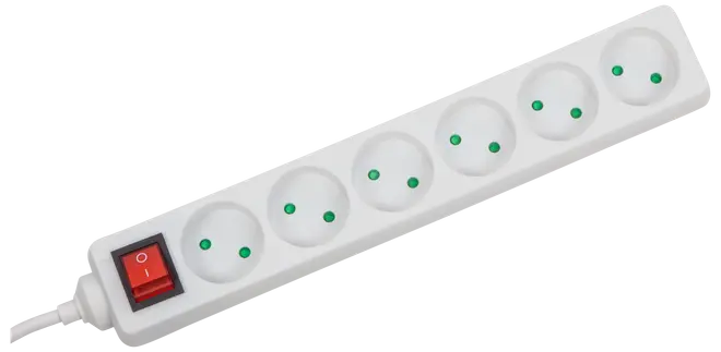 Sartano 6 stikdåse med afbryder