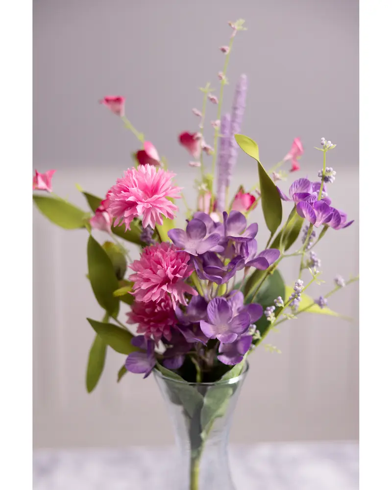 Bukett med konstgjorda blommor - rosa