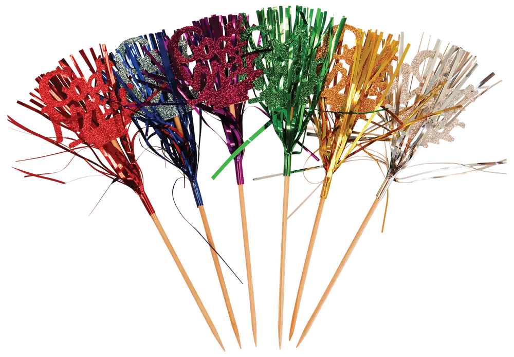 Pyntepinde Godt Nytår 6-pak