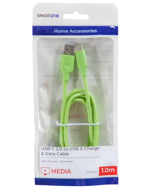 Sinox usb-c kabel grön 1 m