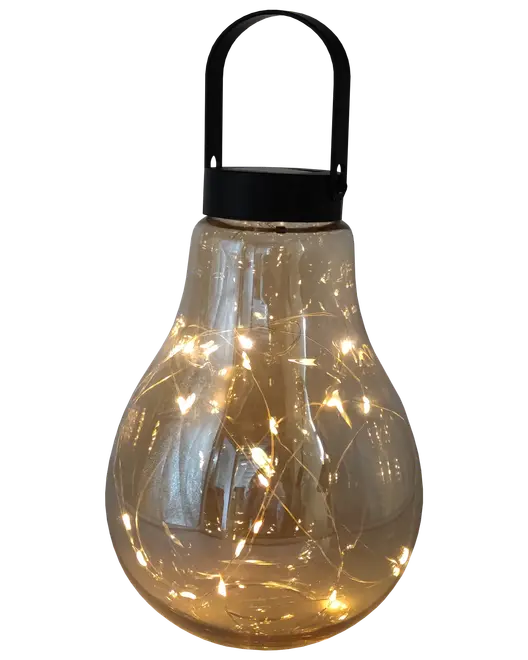 Sartano Solcellelampe Khaya glaspære H. 20 cm