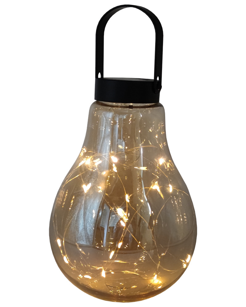 Sartano Solcellelampe Khaya glaspære H. 20 cm