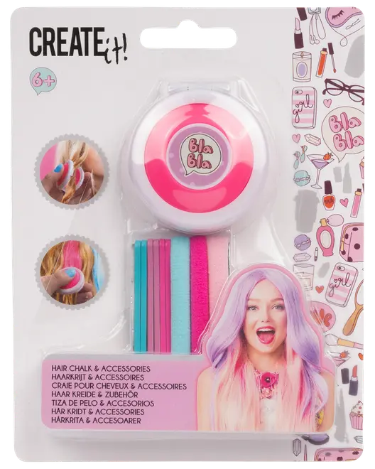 CREATEit Hårkridt med tilbehør - assorterede varianter