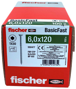 fischer Spånskrue 6 x 120 mm TX30 100 stk.