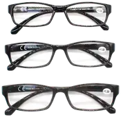 Læsebrille 3-pak smal glas