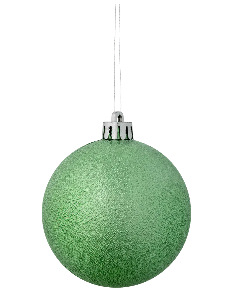  Julgranskulor Ø7 cm 6-pack - Ljusgrön