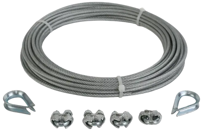 Stålwiresæt Ø3 mm 10 meter PVC