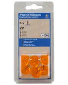 Møbelglider + stift Ø22 mm 6-pak