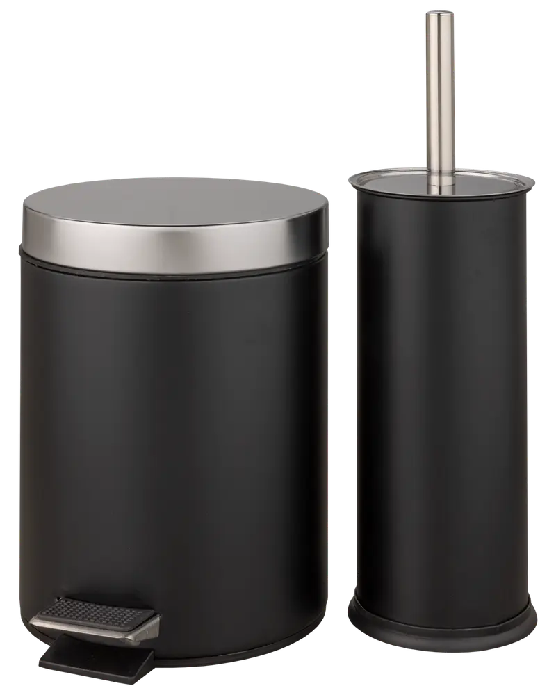 Pedalspand med børste 3L - Sort