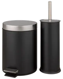 Pedalspand med børste 3L - Sort