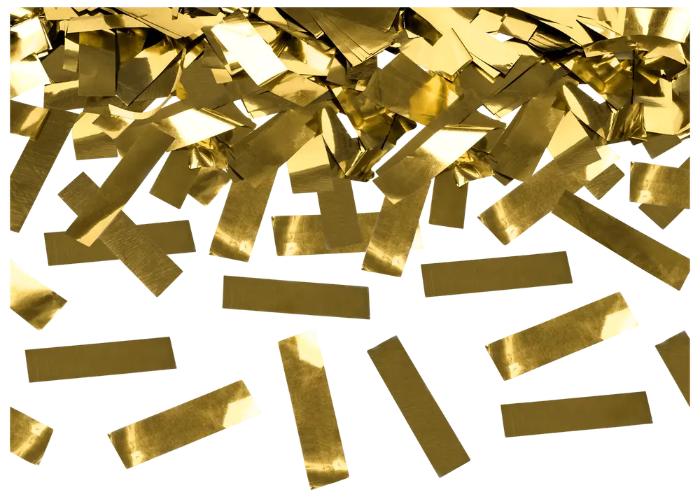 Konfettirör 40 cm - guld