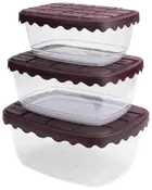 Matlådor med chokladformat lock 3-pack