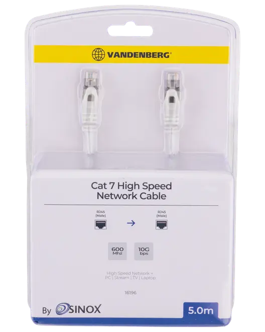 Nätverkskabel cat7 5 m vit