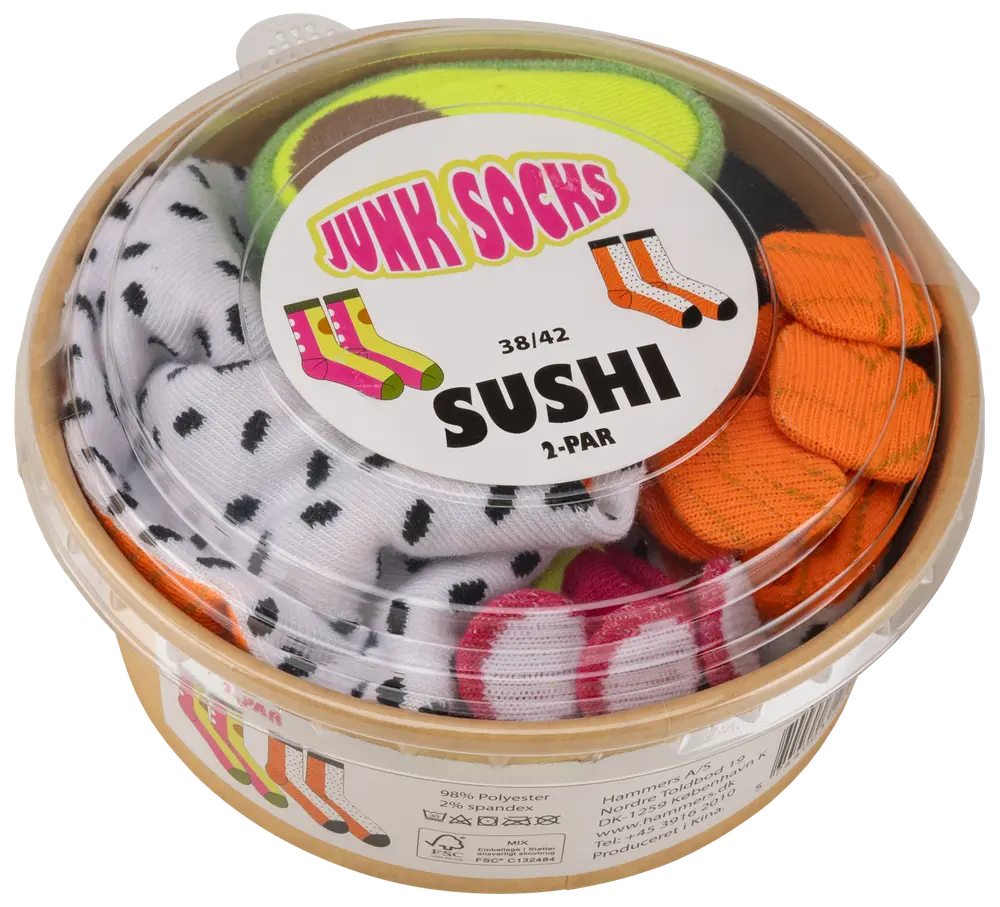 Sokker med madmotiver, Sushi 2-pak