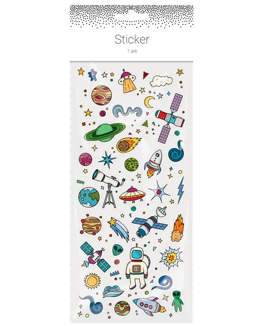 Klistermærker 1 ark - assorterede varianter