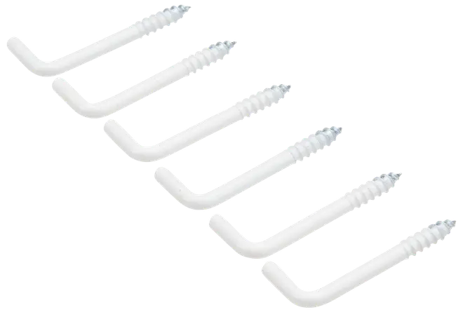 Vinkelskrue hvid Ø4 x 40 mm 6-pak