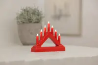 7-armad ljusstake röd led mini