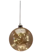 Glaskula med LED 15 cm