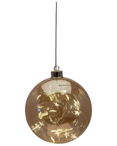 Glaskula med LED 15 cm