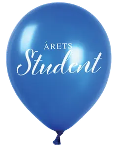 Ballon Årets Student Ø25 cm 10-pak - blå