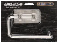 Toalettrullehållare i rostfritt stål med modern, minimalistisk design. Väggmonteras med två skruvhål. Passar standard toalettrullar. Märke: Carlsbad.