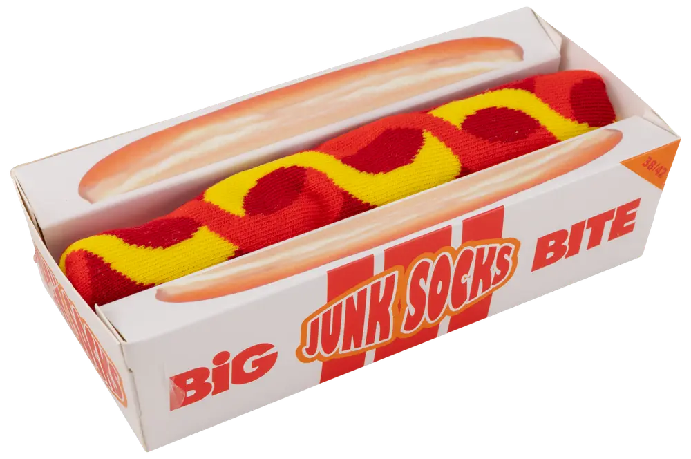 Sokker med madmotiver, Hotdog