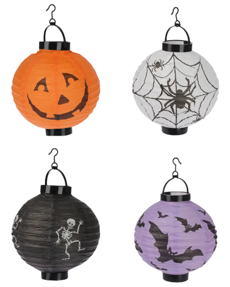 Halloween lykta LED - Ø18 cm