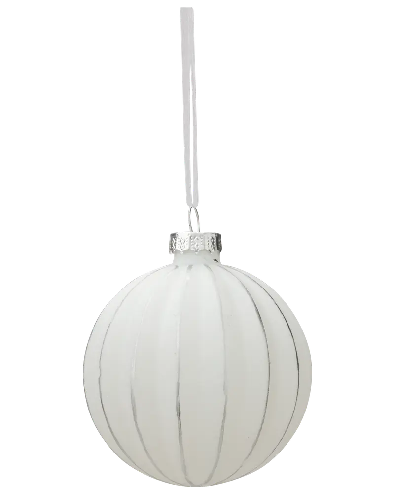 Julgranskula i glas 4 st - Silver