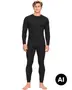 Sortt herre-thermosæt med langærmet trøje og lange leggings, vist på en mandlig model. - Billedet er skabt med AI